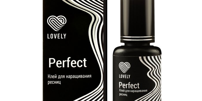 Черный клей для наращивания ресниц Lovely Perfect